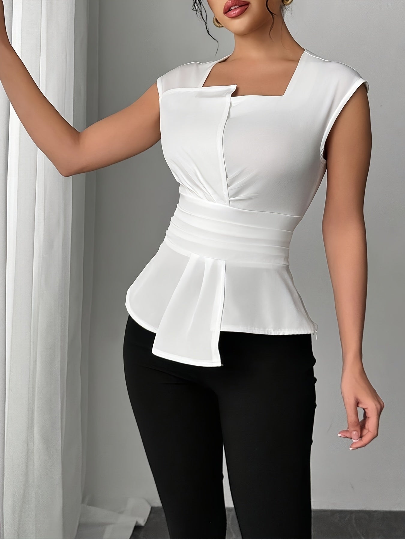 'VERSAÉ' PEPLUM BLOUSE