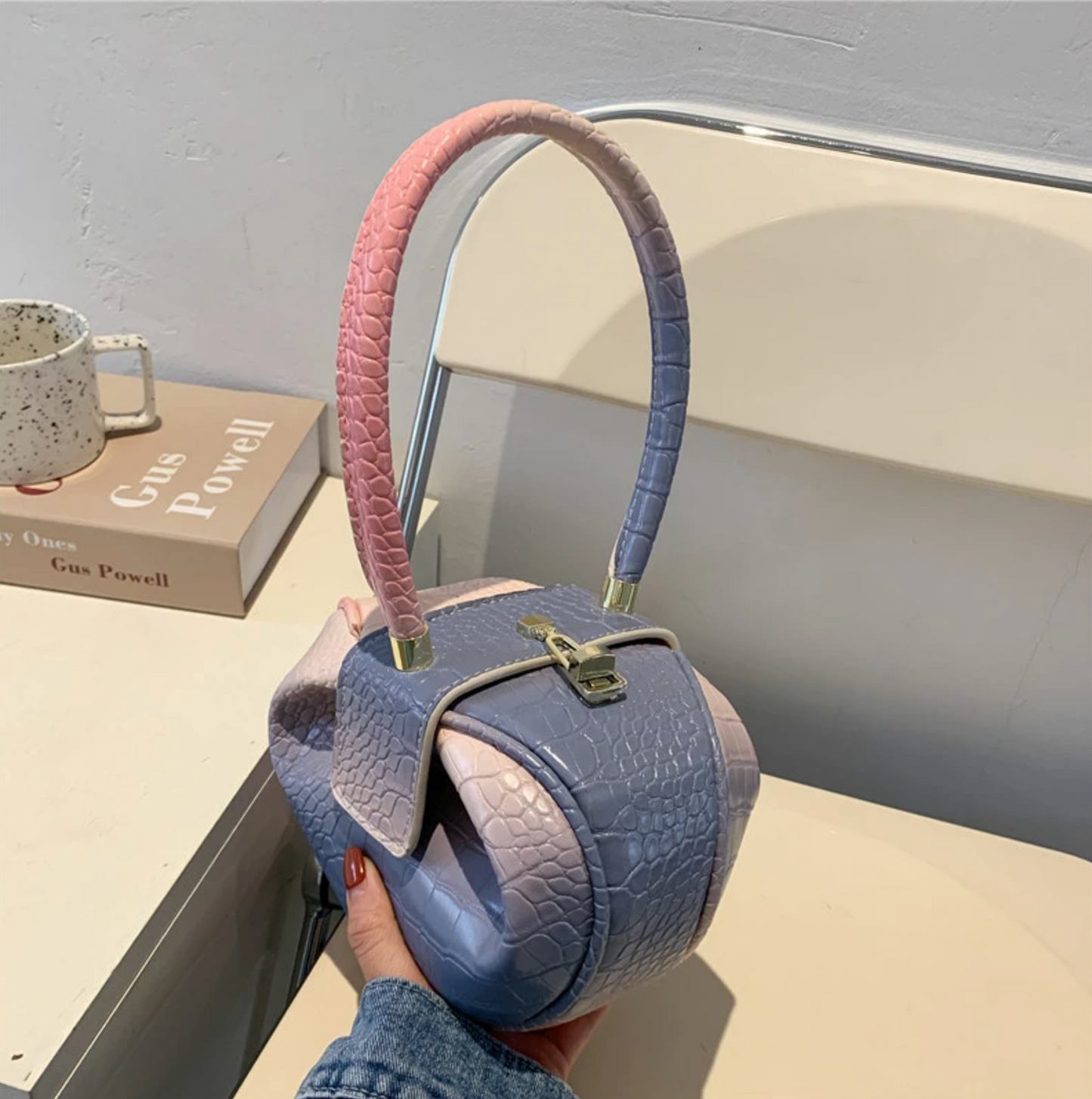 "MAVEN' LEATHER SHOULDER BAG