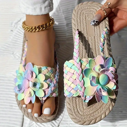 'ISLA BLOOM' WOVEN SANDALS