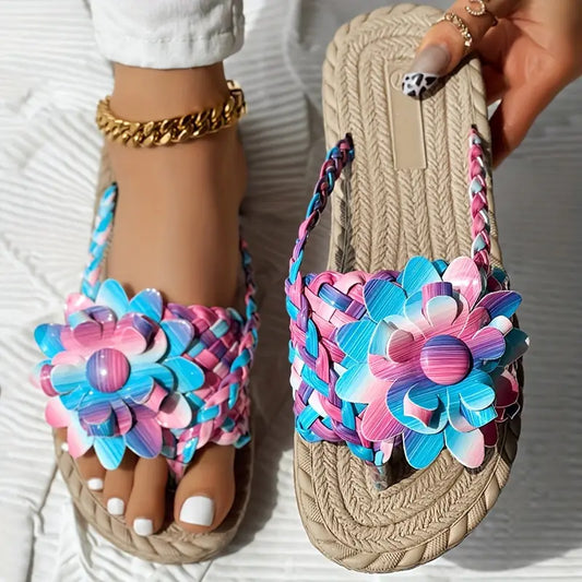 'ISLA BLOOM' WOVEN SANDALS