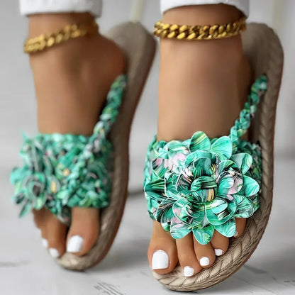 'ISLA BLOOM' WOVEN SANDALS