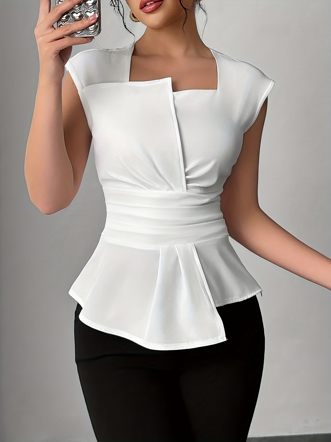 'VERSAÉ' PEPLUM BLOUSE