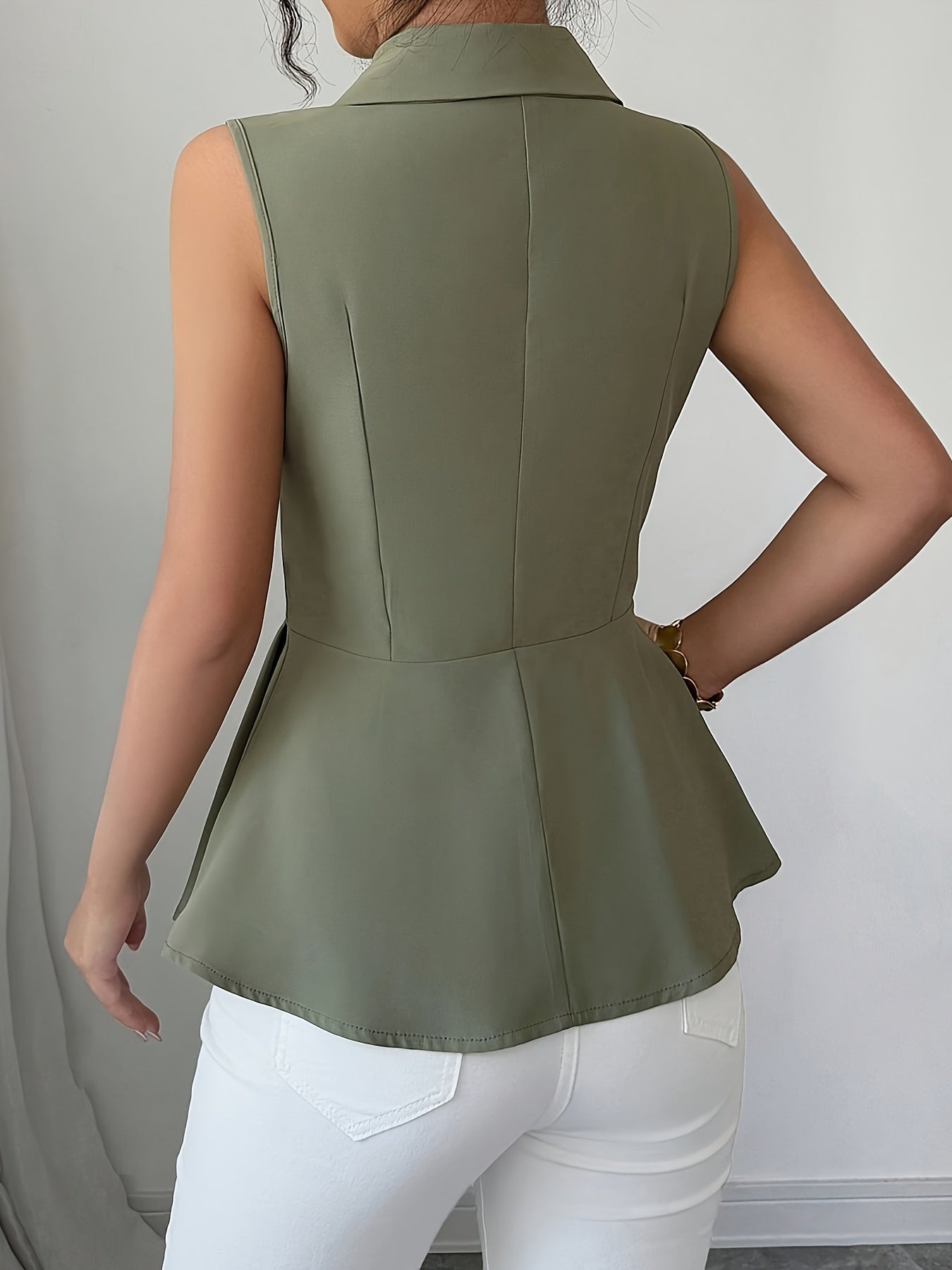 'VERDARA' SLEEVELESS BLAZER TOP