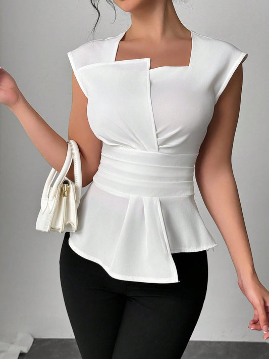 'VERSAÉ' PEPLUM BLOUSE