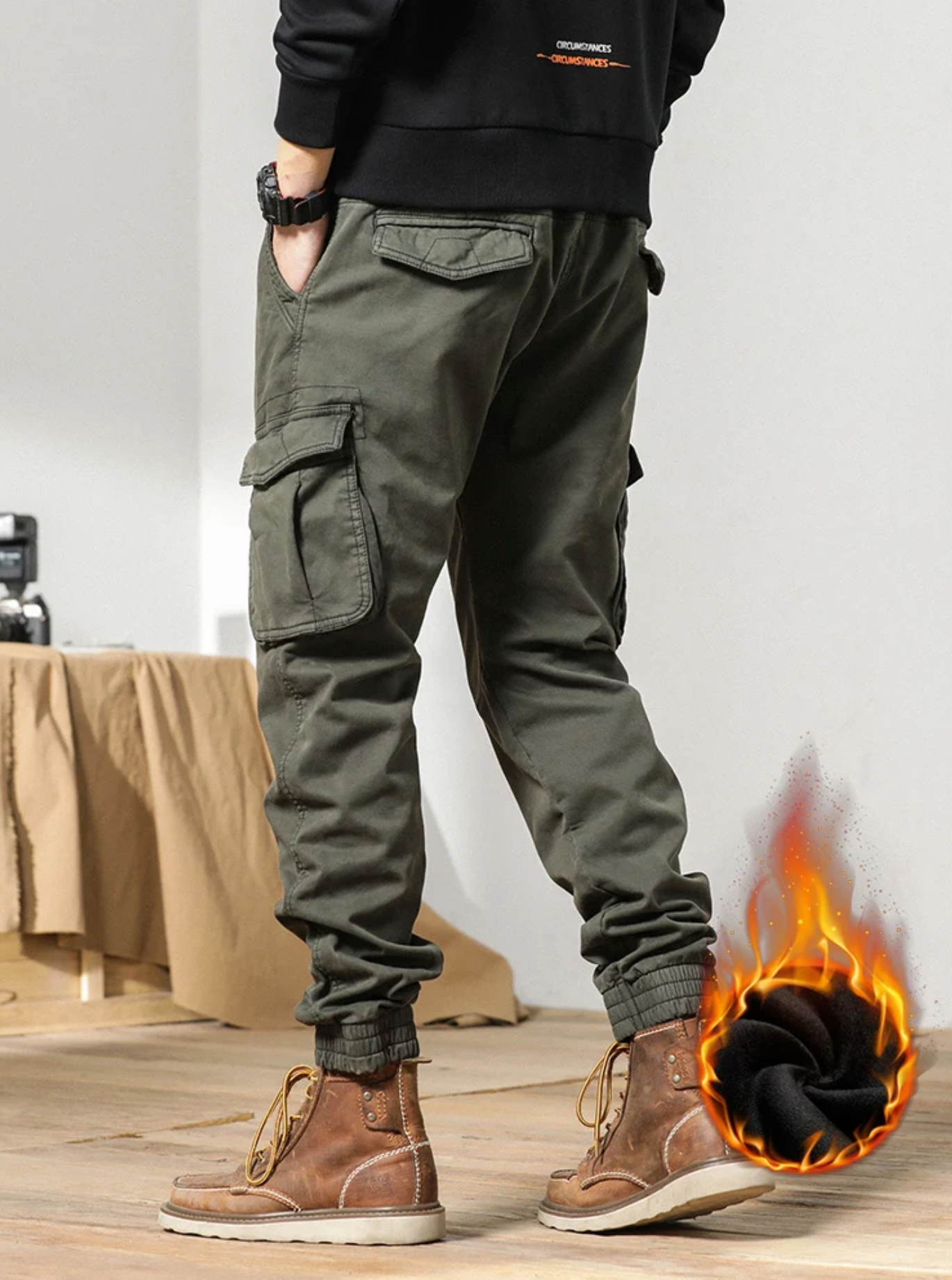 'T10' Fleece Cargo Pants