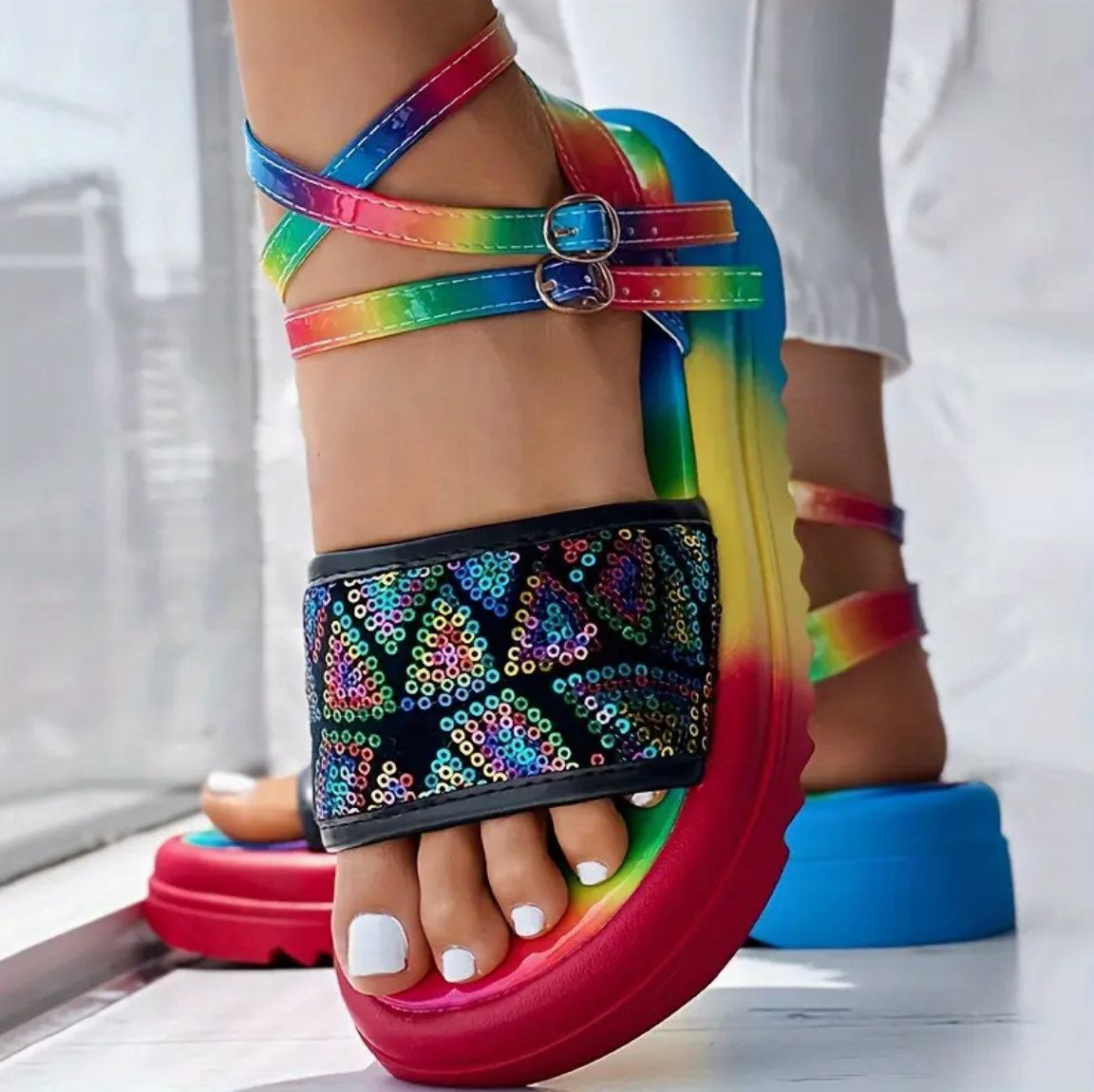 'FEST RUSH' PLATFORM SANDALS