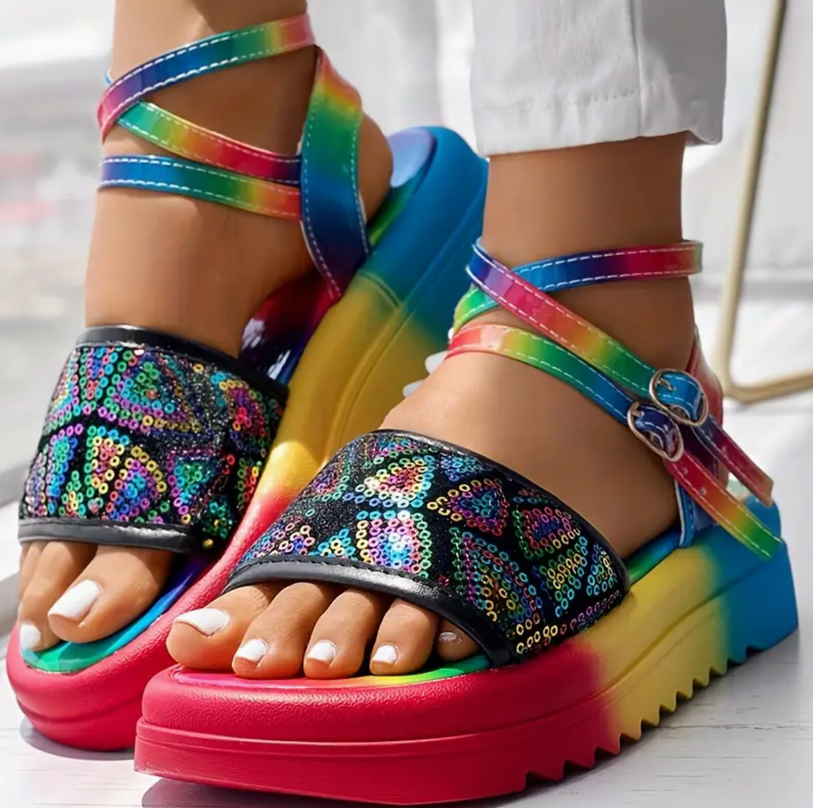 'FEST RUSH' PLATFORM SANDALS